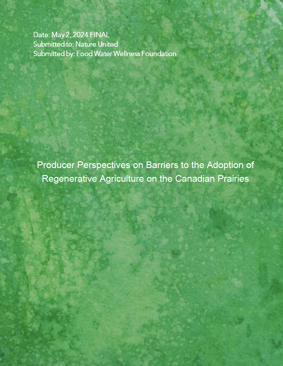 This report identifies key barriers to the adoption of regenerative agriculture from the perspectives of agricultural producers from the three Prairie provinces of Canada.